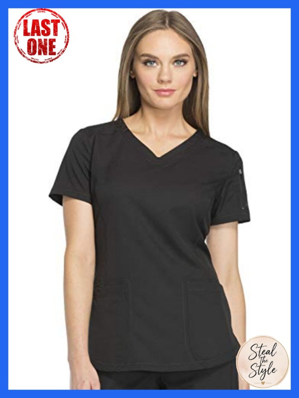 Dickies Dynamix V-Neck Scrub Top Athletic Fit Medical Workwear